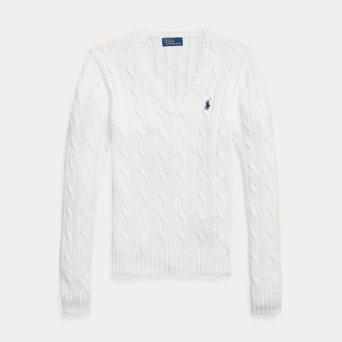 Pull col en V torsadé en coton - Polo Ralph Lauren - Modalova