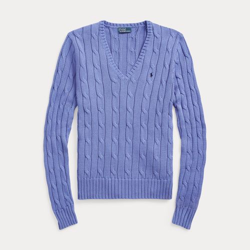 Pull col en V torsadé en coton - Polo Ralph Lauren - Modalova