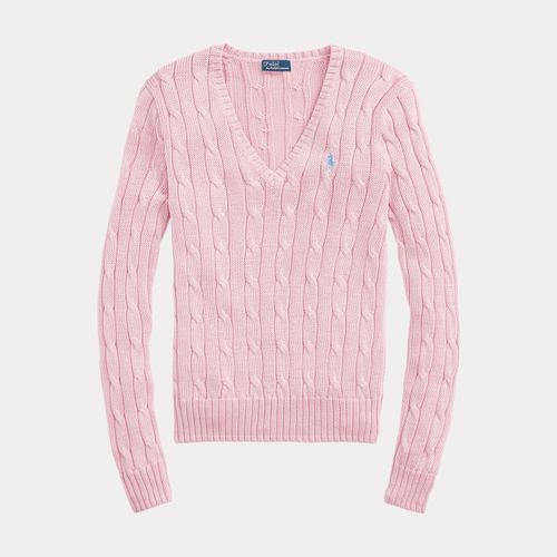 Pull col en V torsadé en coton - Polo Ralph Lauren - Modalova