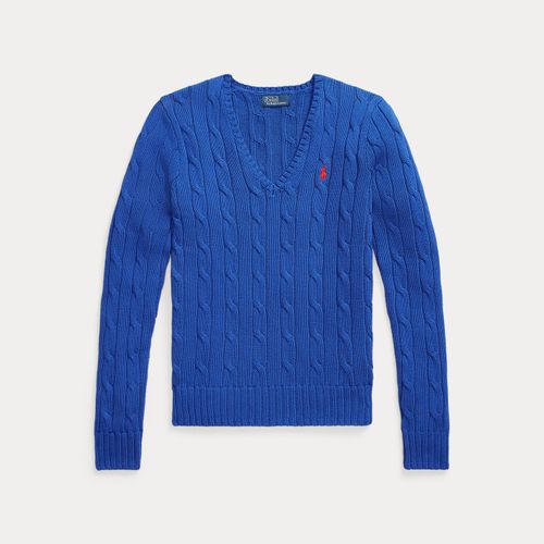 Pull col en V torsadé en coton - Polo Ralph Lauren - Modalova