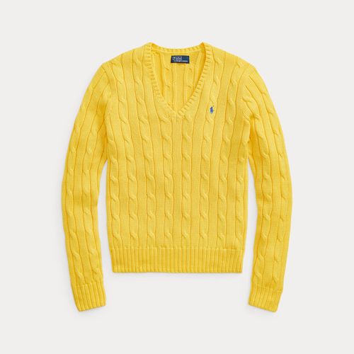Pull col en V torsadé en coton - Polo Ralph Lauren - Modalova