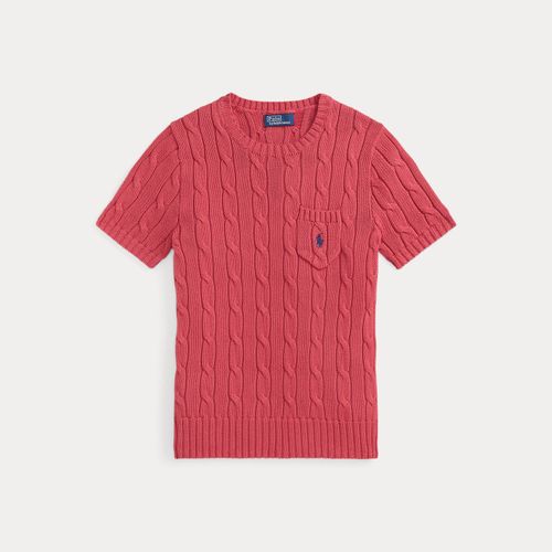 Pull torsadé à manches courtes en coton - Polo Ralph Lauren - Modalova