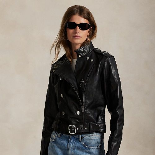 Veste en cuir cloutée - Polo Ralph Lauren - Modalova