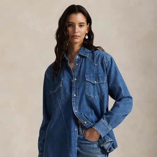 Chemise western trapèze en denim - Polo Ralph Lauren - Modalova
