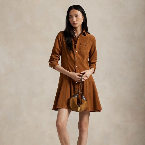 Robe-chemise trapèze en velours côtelé - Polo Ralph Lauren - Modalova