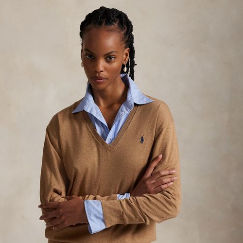Pull col en V en coton - Polo Ralph Lauren - Modalova