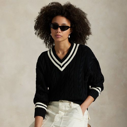 Pull de cricket en tricot d'Aran coton - Polo Ralph Lauren - Modalova