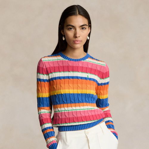 Pull à col rond rayé en coton torsadé - Polo Ralph Lauren - Modalova