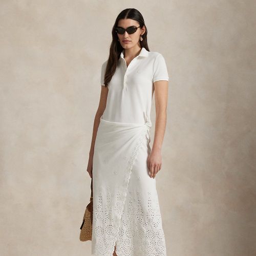 Robe portefeuille polo brodée en piqué - Polo Ralph Lauren - Modalova