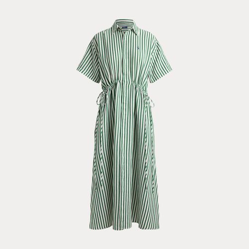 Robe-chemise rayée lin et coton à cordon - Polo Ralph Lauren - Modalova