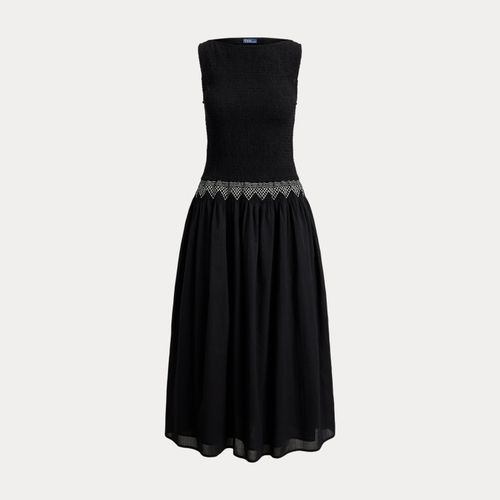 Robe smockée en voile de coton - Polo Ralph Lauren - Modalova