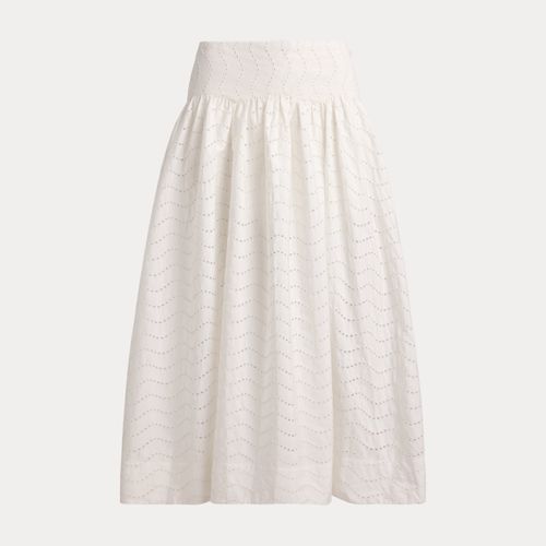 Jupe maxi à broderie anglaise coton - Polo Ralph Lauren - Modalova