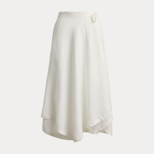 Jupe portefeuille en lin - Polo Ralph Lauren - Modalova
