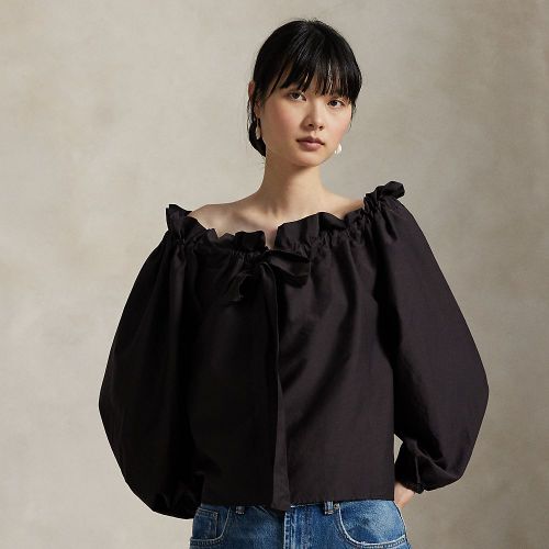 Blouse à col volanté en coton et soie - Polo Ralph Lauren - Modalova