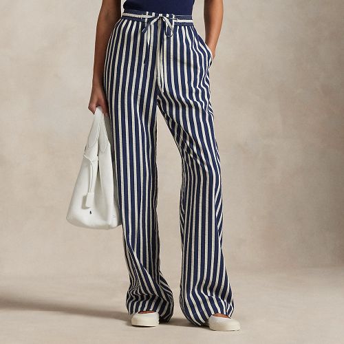 Pantalon large rayé en soie mélangée - Polo Ralph Lauren - Modalova