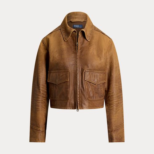 Veste courte en cuir - Polo Ralph Lauren - Modalova