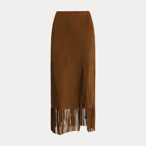 Jupe en daim à franges - Polo Ralph Lauren - Modalova