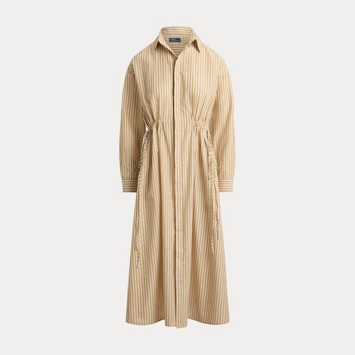 Robe-chemise rayée lin et coton à cordon - Polo Ralph Lauren - Modalova
