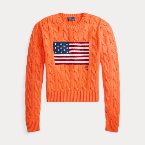 Pull court torsadé à drapeau en coton - Polo Ralph Lauren - Modalova