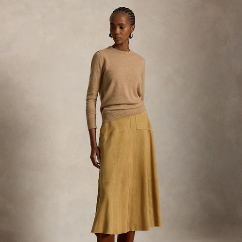 Jupe trapèze ceinturée en daim - Polo Ralph Lauren - Modalova
