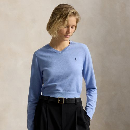 Pull col en V Shrunken Fit en coton - Polo Ralph Lauren - Modalova