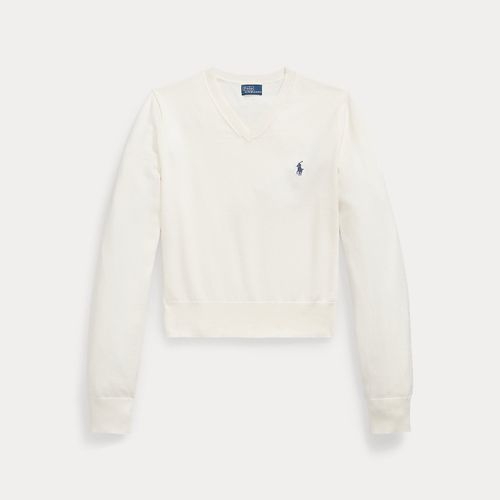 Pull col en V Shrunken Fit en coton - Polo Ralph Lauren - Modalova