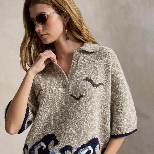 Pull motif de vagues laine mélangée - Polo Ralph Lauren - Modalova