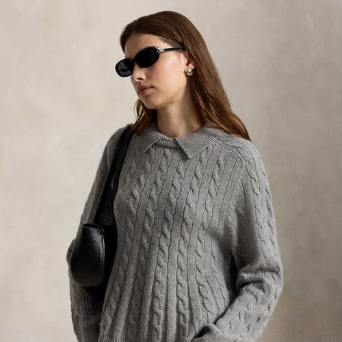 Pull torsadé à basque laine et cachemire - Polo Ralph Lauren - Modalova