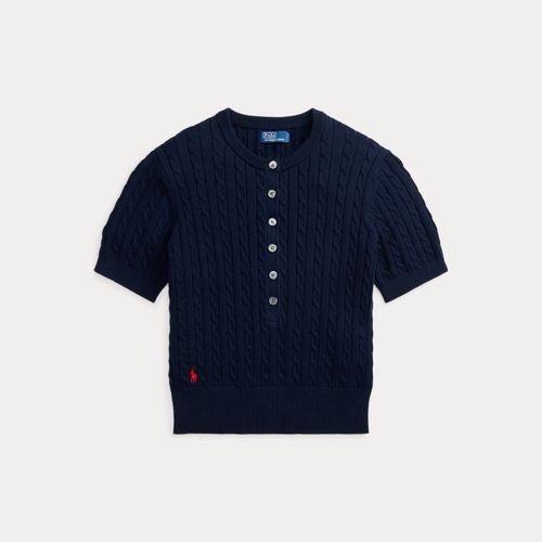 Pull tunisien torsadé à manches courtes - Polo Ralph Lauren - Modalova