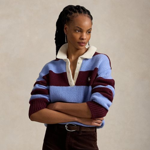 Pull de rugby rayé en laine mélangée - Polo Ralph Lauren - Modalova