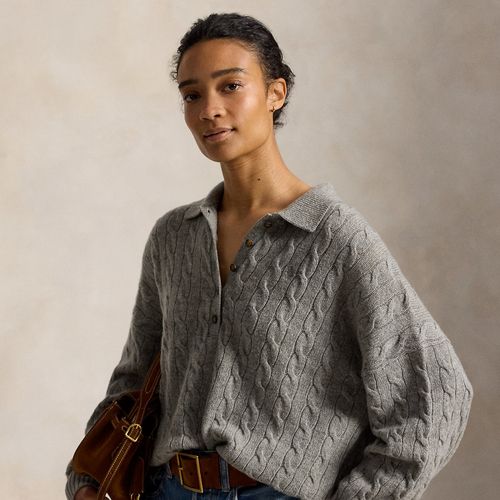 Pull col polo torsadé laine et cachemire - Polo Ralph Lauren - Modalova