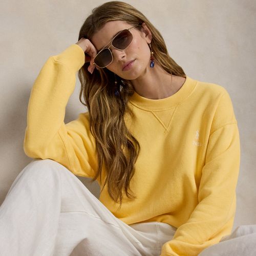 Col rond à logo en molleton - Polo Ralph Lauren - Modalova