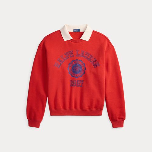 Pull col rond polo à écusson en molleton - Polo Ralph Lauren - Modalova