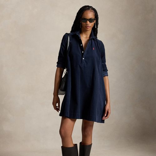 Robe-chemise plissée en velours côtelé - Polo Ralph Lauren - Modalova