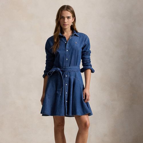 Robe-chemise trapèze ceinturée chambray - Polo Ralph Lauren - Modalova