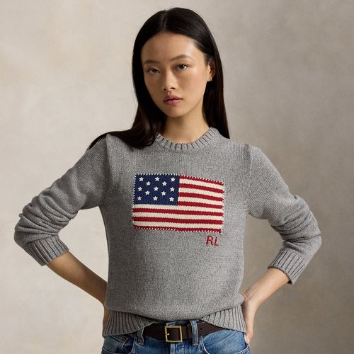 Pull drapeau à col rond en coton - Polo Ralph Lauren - Modalova