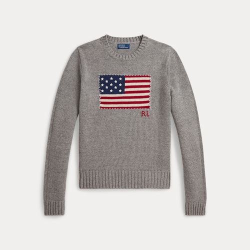 Pull drapeau à col rond en coton - Polo Ralph Lauren - Modalova