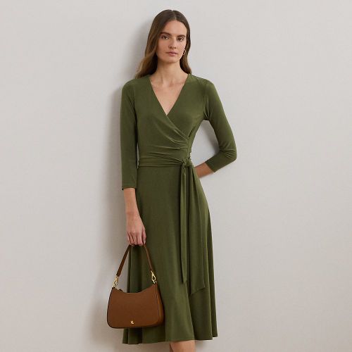 Robe col en V croisé en jersey - Lauren - Modalova