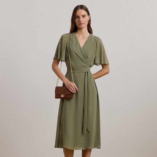 Robe ceinturée en georgette - Lauren - Modalova