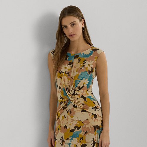 Robe torsadée en jersey fleuri - Lauren - Modalova