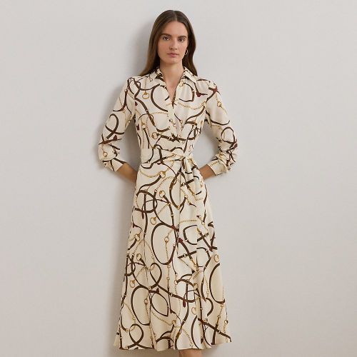 Robe mi-longue en crêpe motif brides - Lauren - Modalova