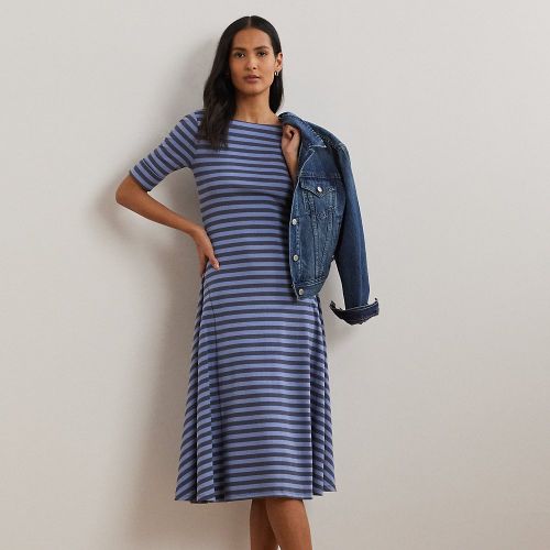 Robe mi-longue rayée en coton stretch - Lauren - Modalova