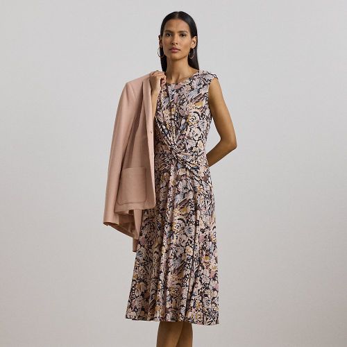 Robe torsadée en jersey fleuri - Lauren - Modalova