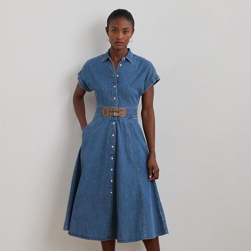 Petite - Robe-chemise à boucle en denim - Lauren Petite - Modalova