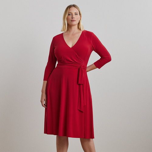 Grandes Tailles - Robe col en V croisé en jersey - Lauren Curve - Modalova