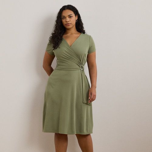 Grandes Tailles - Robe col en V croisé en jersey - Lauren Curve - Modalova