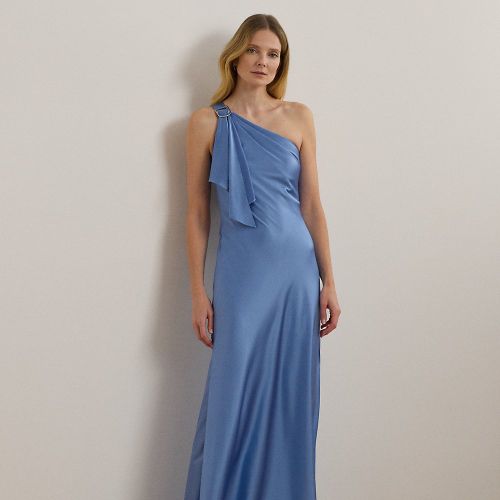 Robe asymétrique en charmeuse de satin - Lauren - Modalova