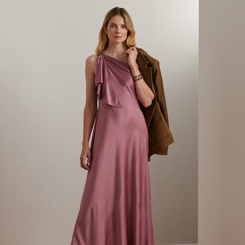 Robe asymétrique en charmeuse de satin - Lauren - Modalova