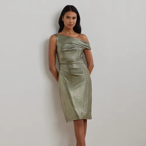 Robe de cocktail asymétrique métallisée - Lauren - Modalova