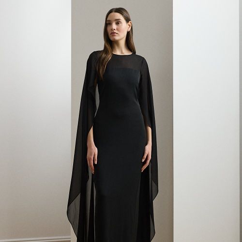 Robe du soir à cape en georgette - Lauren - Modalova